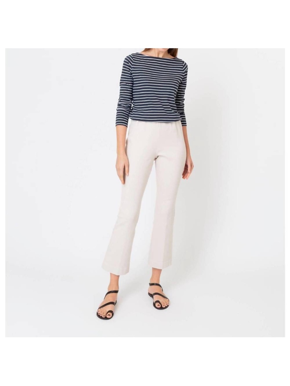 Ann Mashburn | Faye Flare Cropped Pant |  Taupe Dye Stretch Twill | NWT | Medium